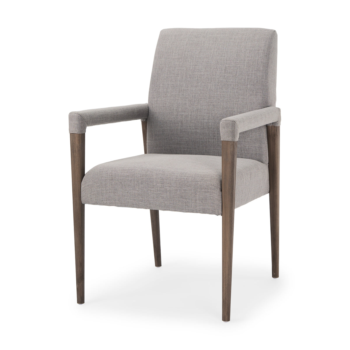 Palisades Curved Back Dining Side Chair | Fabric w/ Brown Wood-Dining Chairs-DECOROLALA