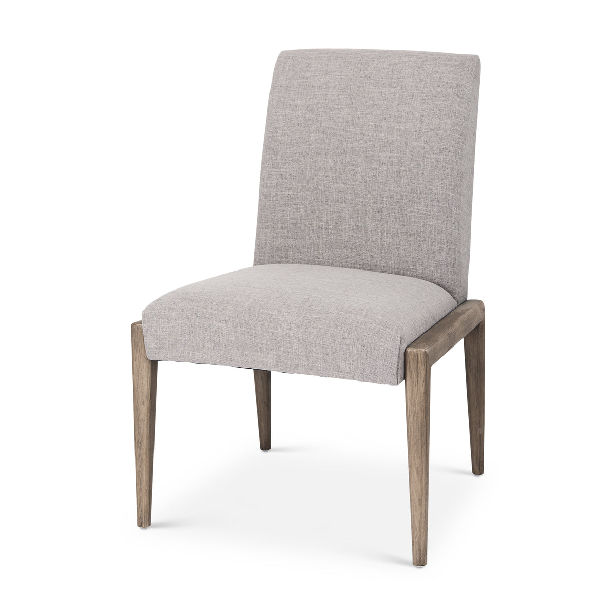 Palisades Curved Back Dining Side Chair - Gray Fabric-Dining Chairs-DECOROLALA