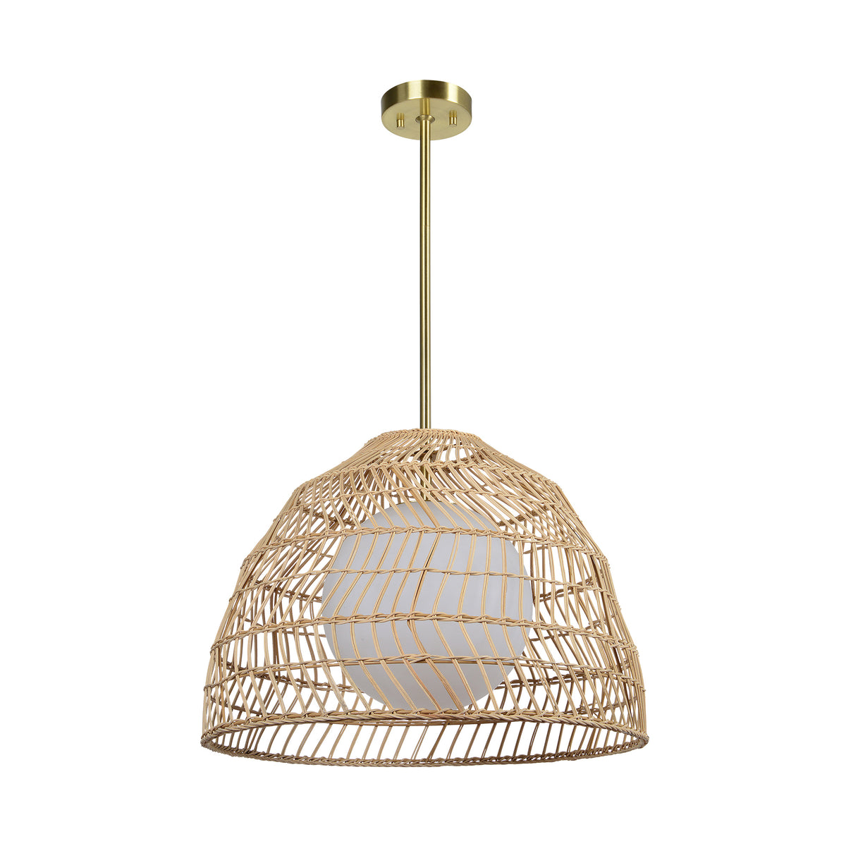 Palm 14" Length Ceiling Fixture, Brown-Ceiling Light Fixtures-DECOROLALA