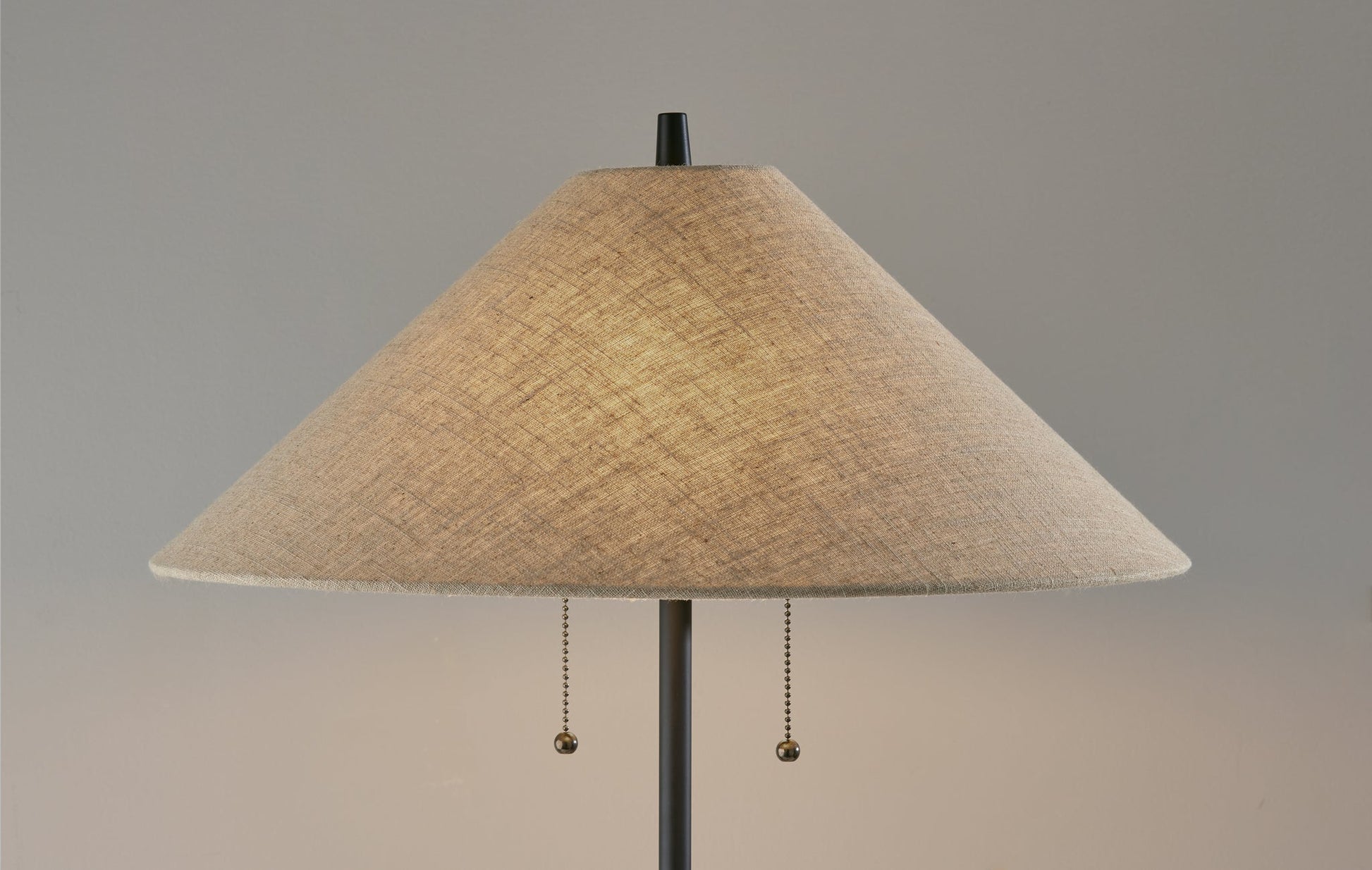 Palmer Floor Lamp - Black Metal & Walnut Wood-Lighting-DECOROLALA