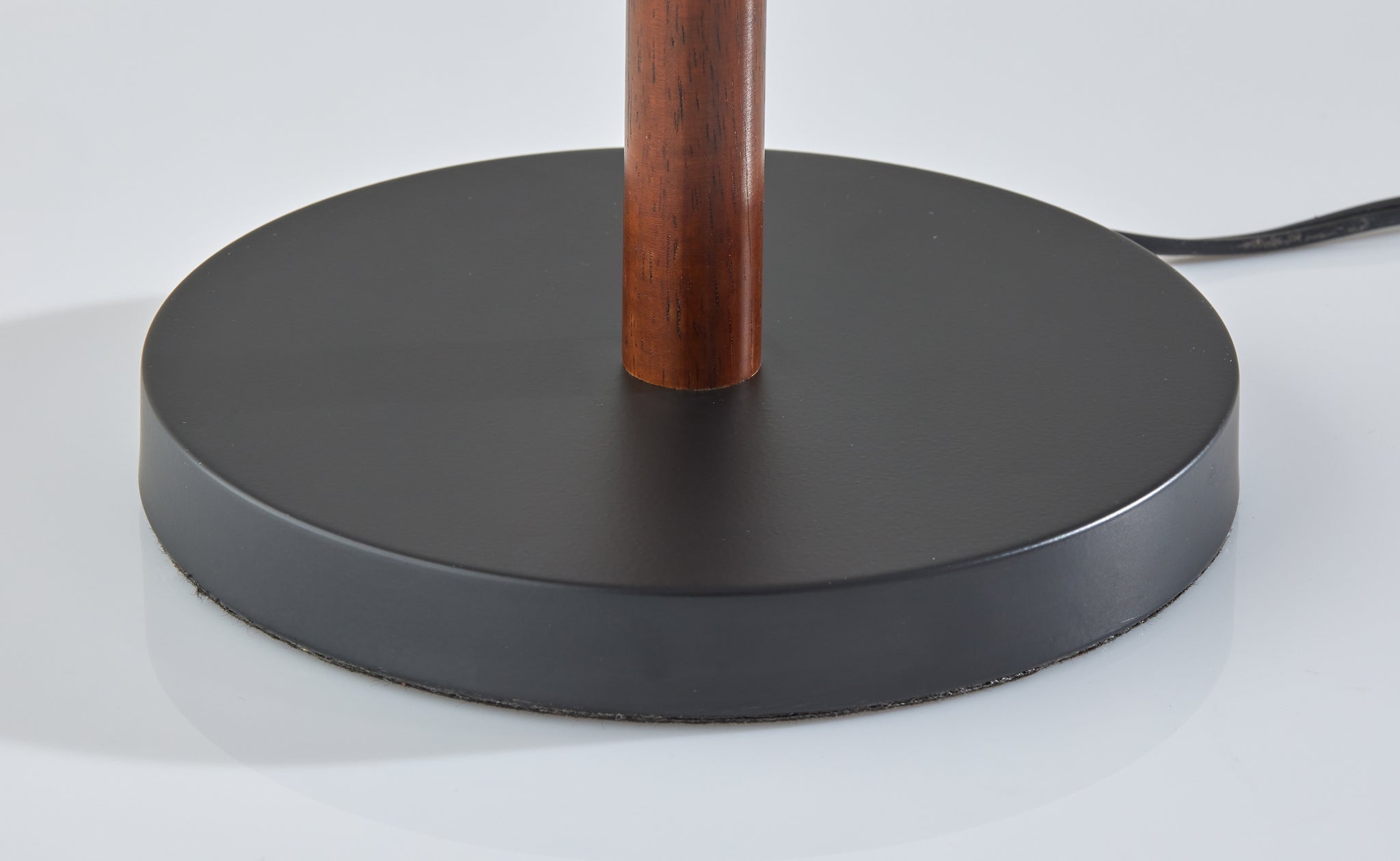 Palmer Table Lamp - Black Metal Walnut Taupe-Lighting-DECOROLALA