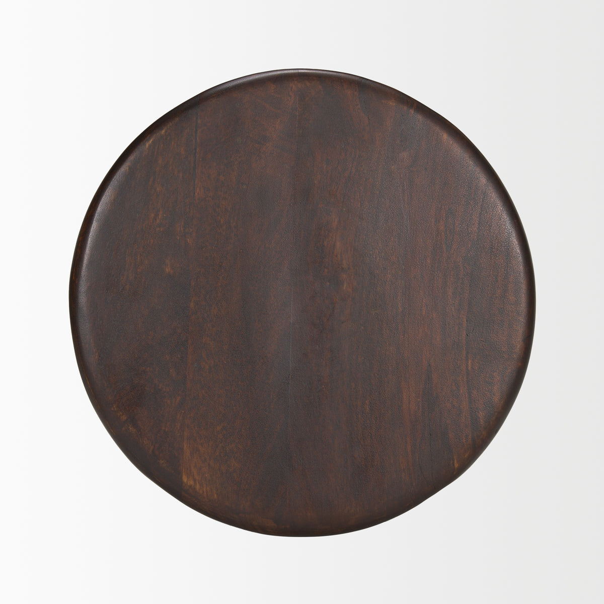 Palmera Dark Brown Wood Pedestal Accent Table-Accent Tables-DECOROLALA