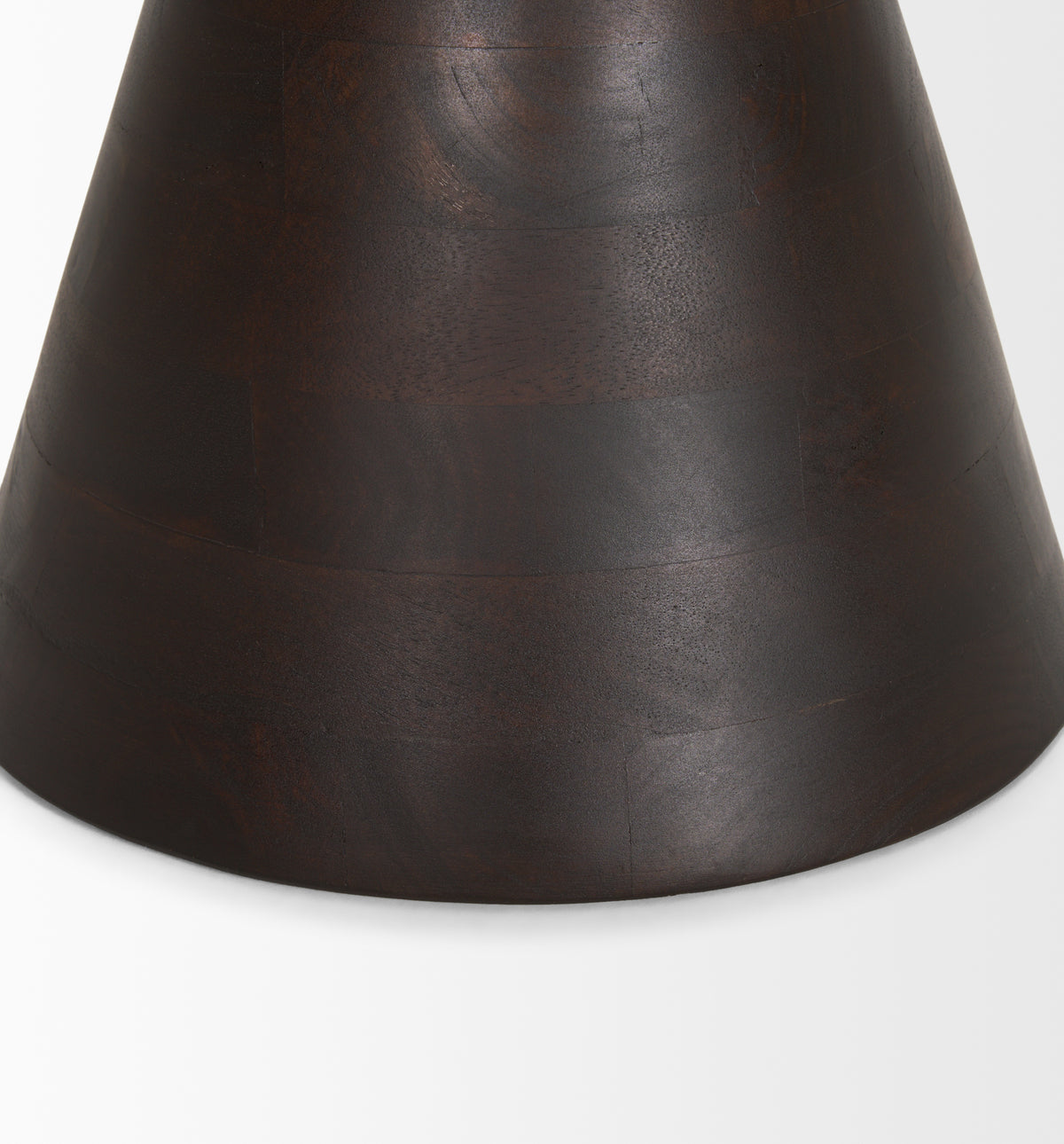 Palmera Dark Brown Wood Pedestal Accent Table-Accent Tables-DECOROLALA