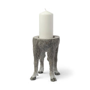 Pan Large Gray Ceramic Hoofed Table Candle Holder-Table Candle Holders-DECOROLALA