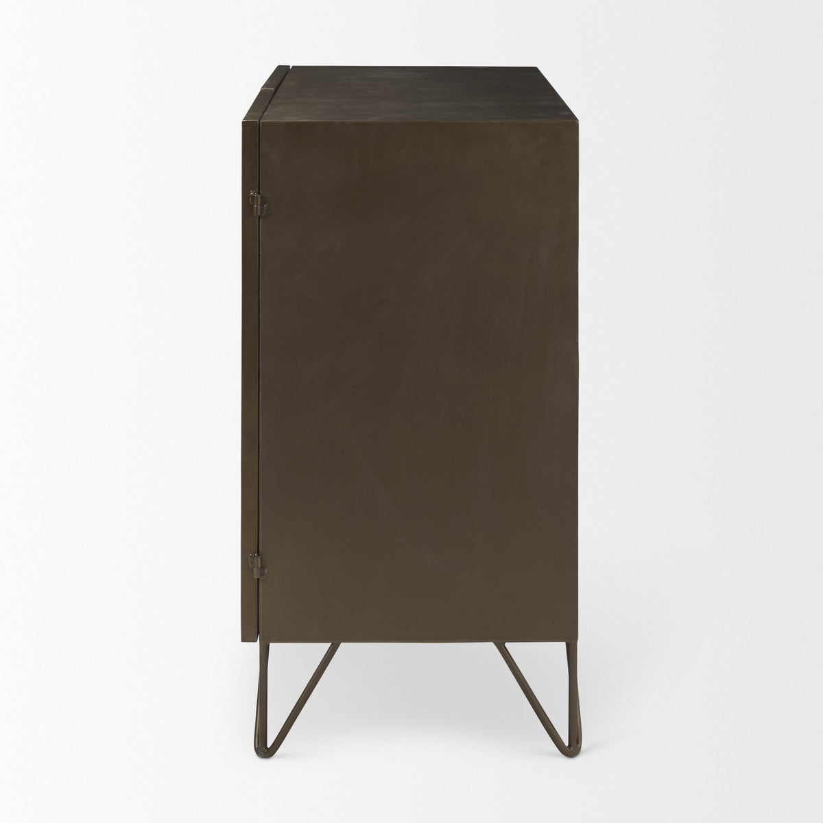 Pandora Accent Cabinet - Dark Brass Red Wood 2 Door-Accent Cabinets & Chests-DECOROLALA