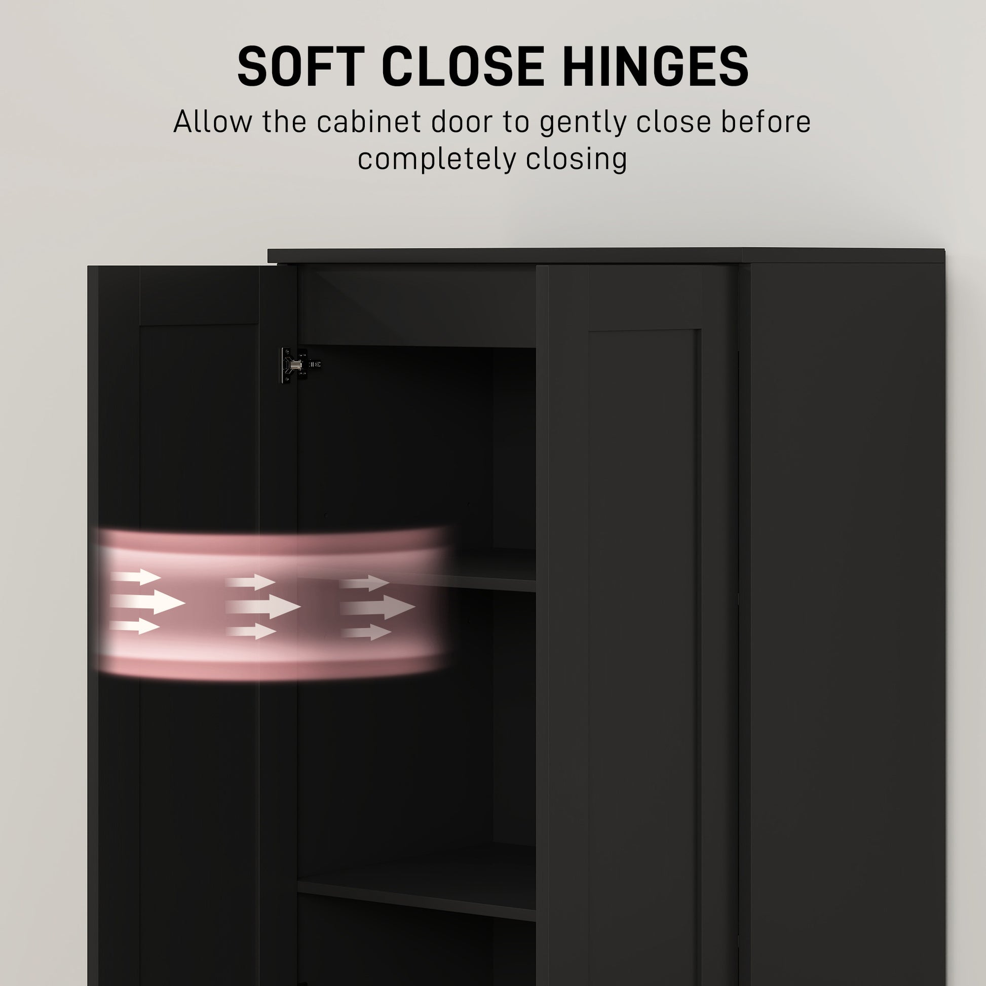 Pantry Cabinet 69" Tall - Black Soft Close-DECOROLALA