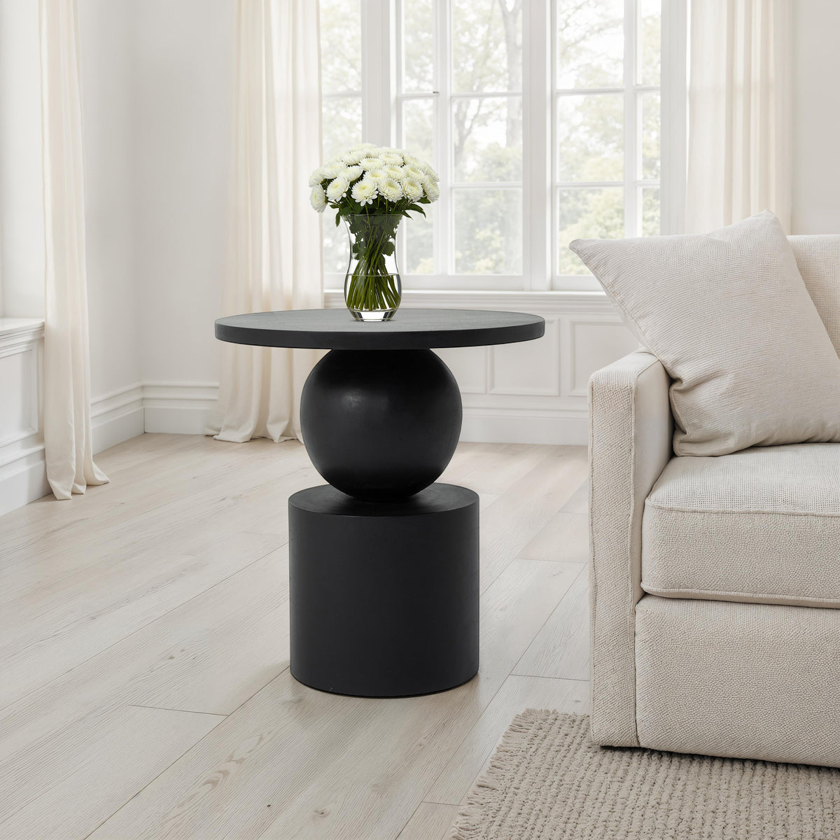 Paola 20.0" Height Side TableBlack-End Tables-DECOROLALA