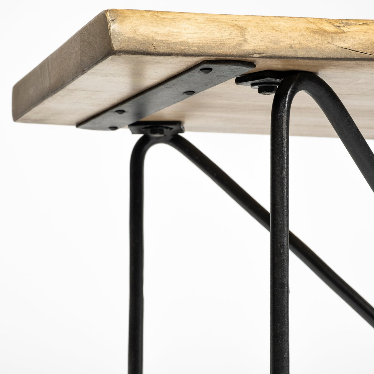 Papillion I 66L x 16W Solid Wood and Iron Console Table-Console Tables-DECOROLALA