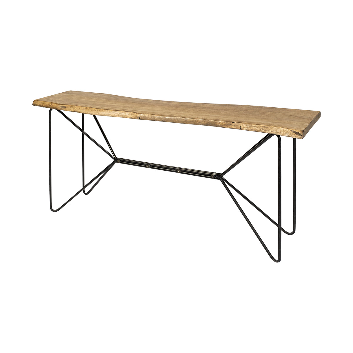 Papillion I 66L x 16W Solid Wood and Iron Console Table-Console Tables-DECOROLALA