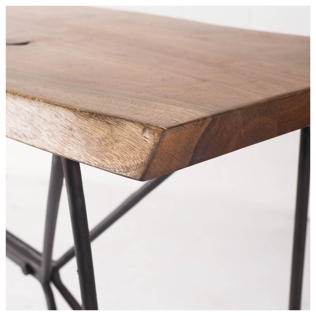Papillion I 66L x 16W Solid Wood and Iron Console Table-Console Tables-DECOROLALA