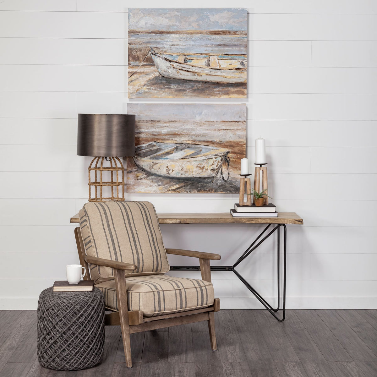 Papillion I 66L x 16W Solid Wood and Iron Console Table-Console Tables-DECOROLALA
