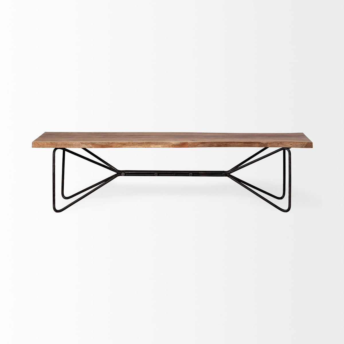 Papillion III 66x18 Solid Wood and Iron Dining Bench-Benches-DECOROLALA