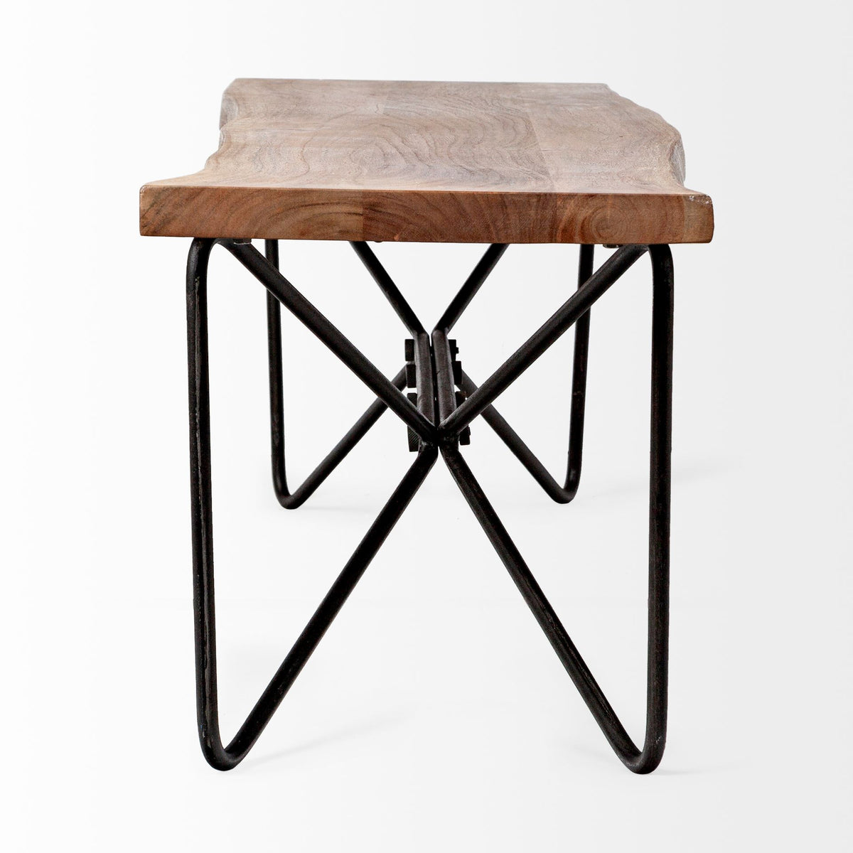 Papillion III 66x18 Solid Wood and Iron Dining Bench-Benches-DECOROLALA