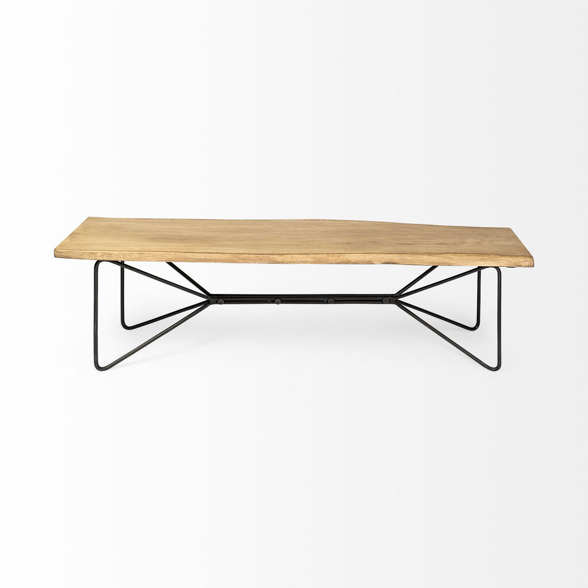 Papillion III 66x18 Solid Wood and Iron Dining Bench-Benches-DECOROLALA