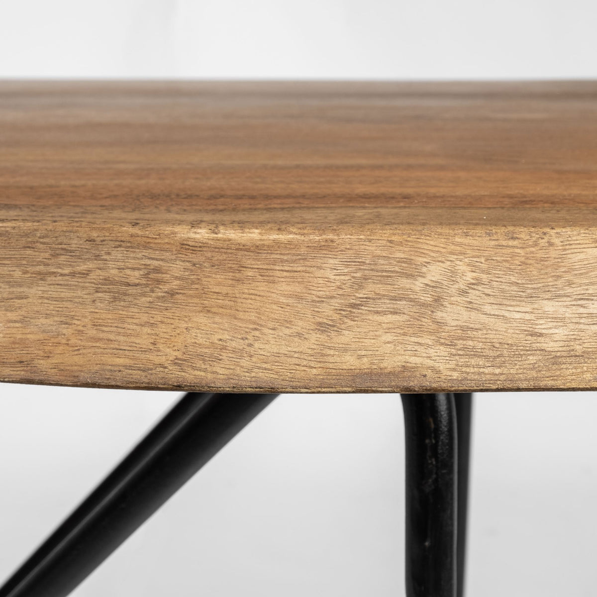 Papillion IV 60L x 26W Natural Solid Wood and Live Edge Iron Office Desk-Office-DECOROLALA