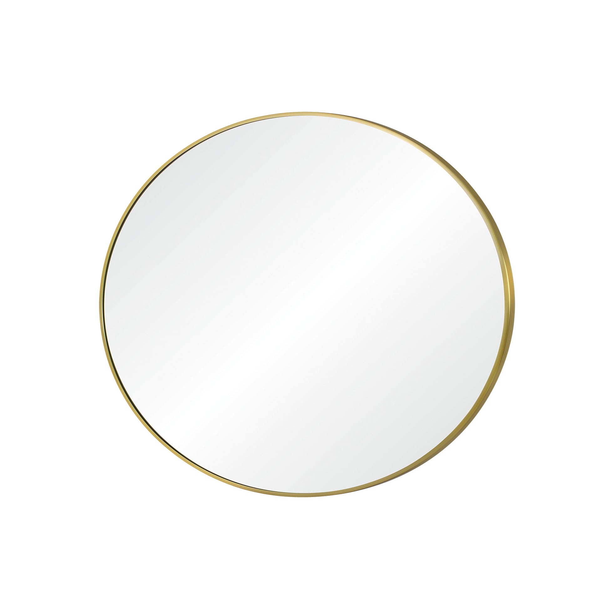Parga 36" Tall Round Wall Mirror, Yellow-Mirror-DECOROLALA