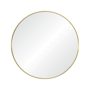 Parga 36" Tall Round Wall Mirror, Yellow-Mirror-DECOROLALA