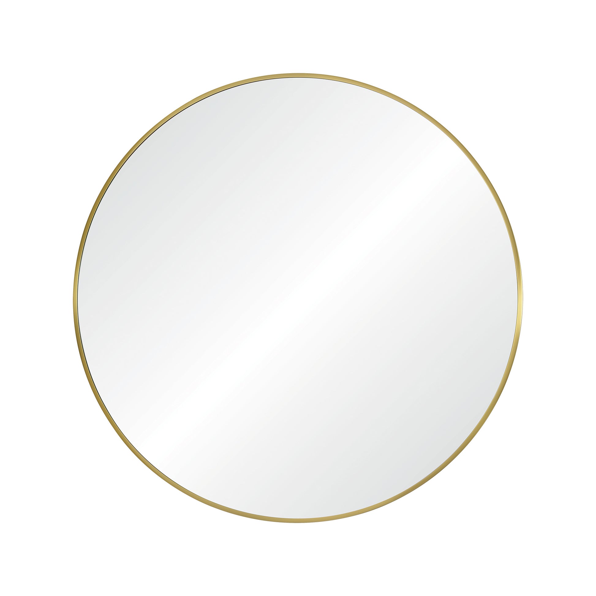 Parga 36" Tall Round Wall Mirror, Yellow-Mirror-DECOROLALA