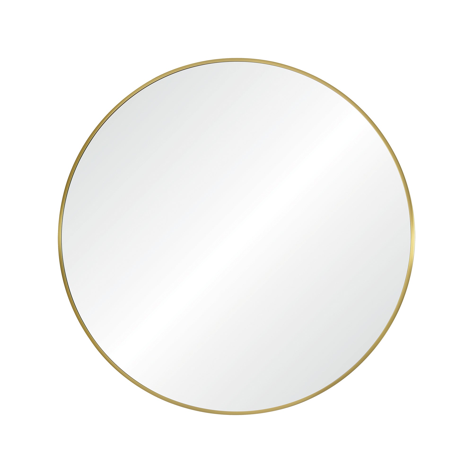 Parga 36" Tall Round Wall Mirror, Yellow-Mirror-DECOROLALA