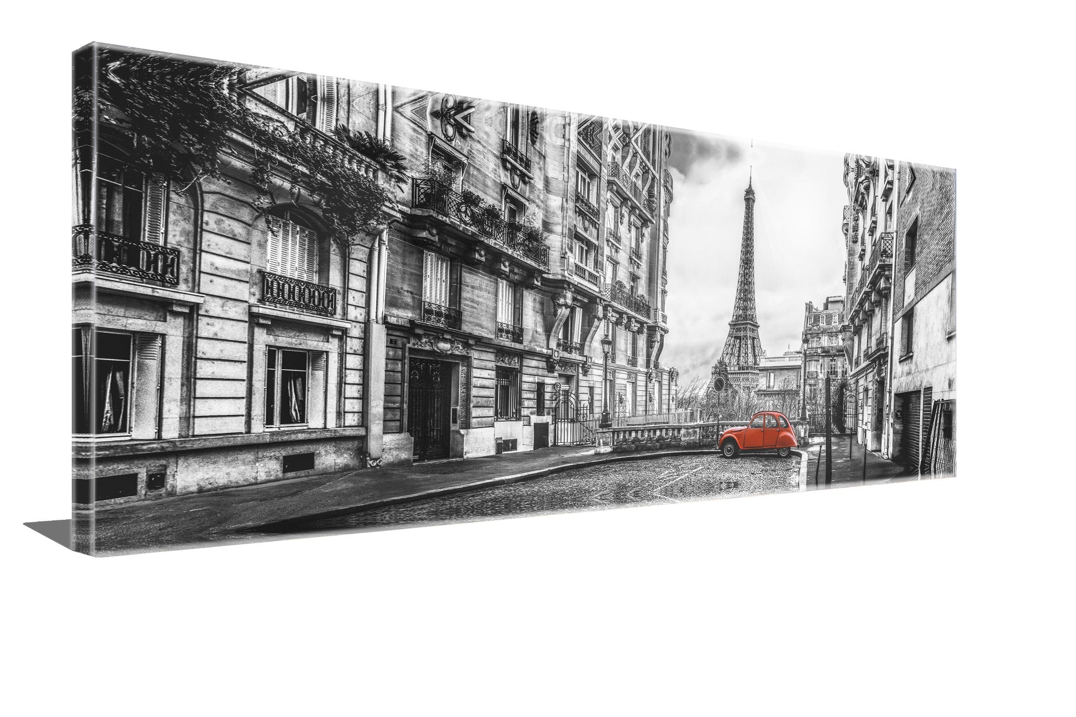 Paris Skyline Canvas Wall Art 72" x 24"-Wall Art-DECOROLALA