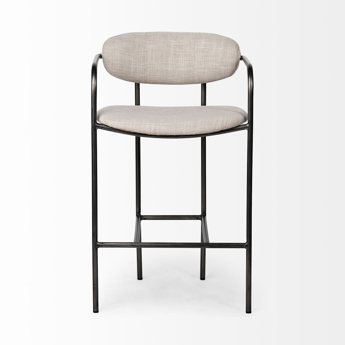 Parker Fabric Seat Gold Metal Counter Stool-Bar Stools-DECOROLALA