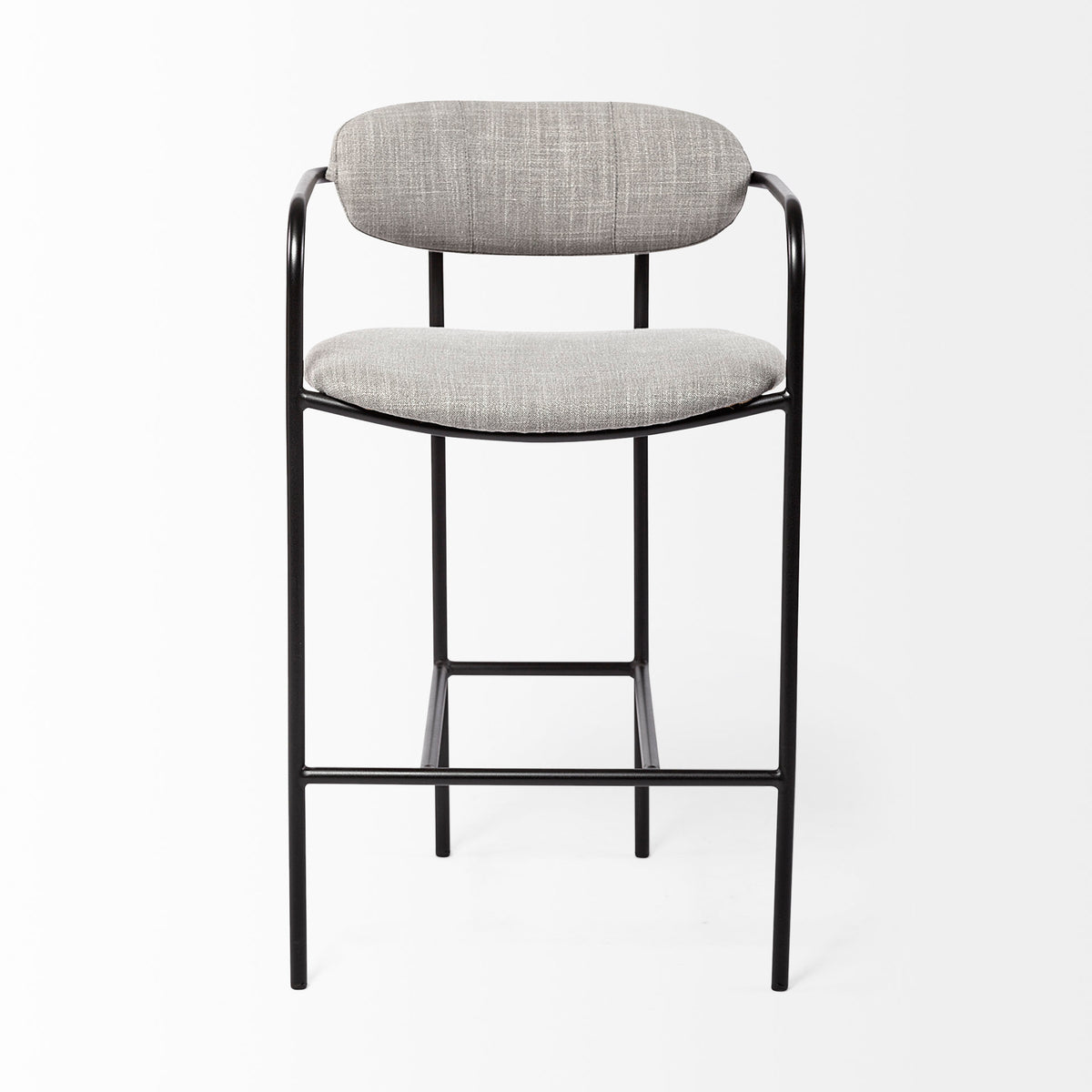 Parker Fabric Seat Gold Metal Counter Stool-Bar Stools-DECOROLALA