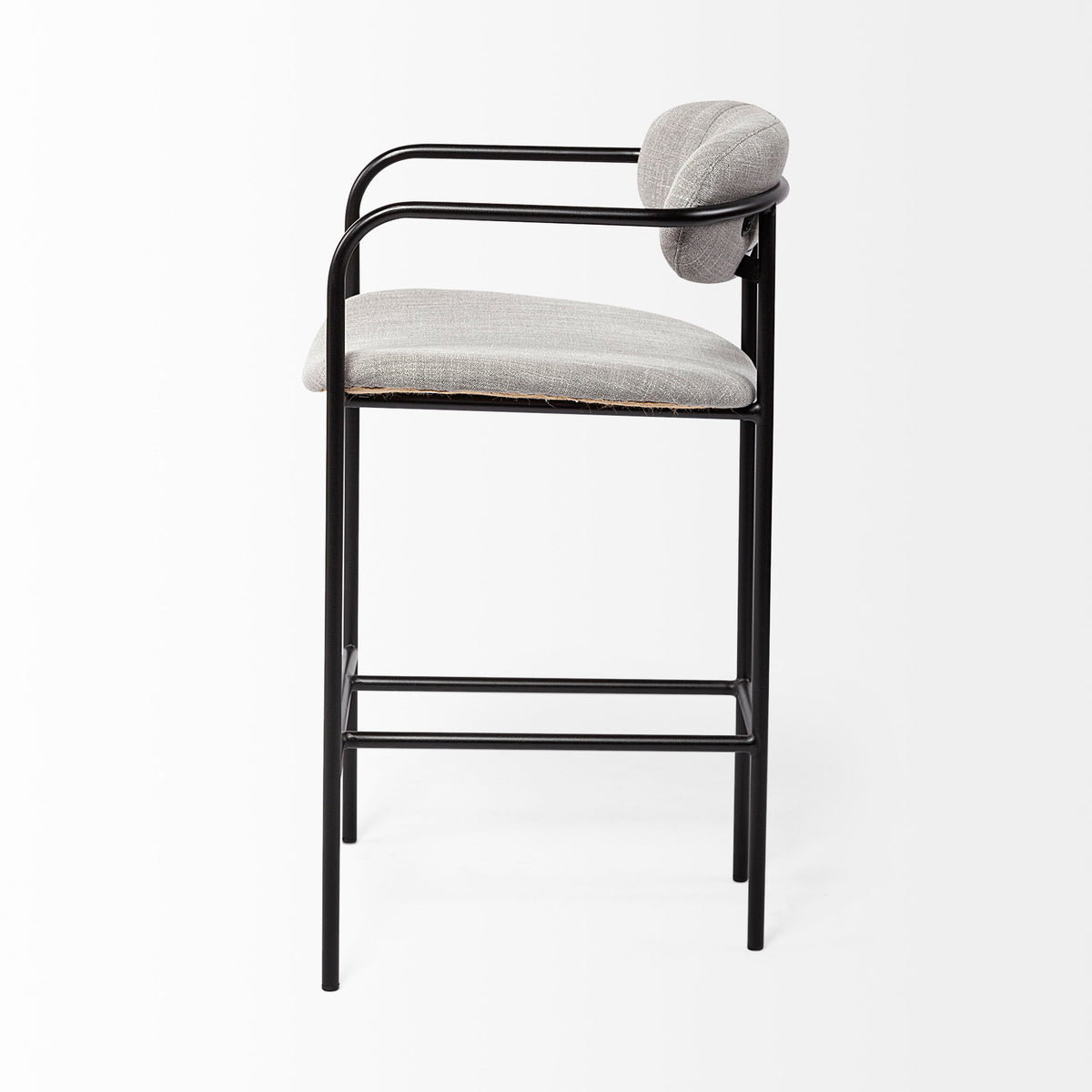 Parker Fabric Seat Gold Metal Counter Stool-Bar Stools-DECOROLALA