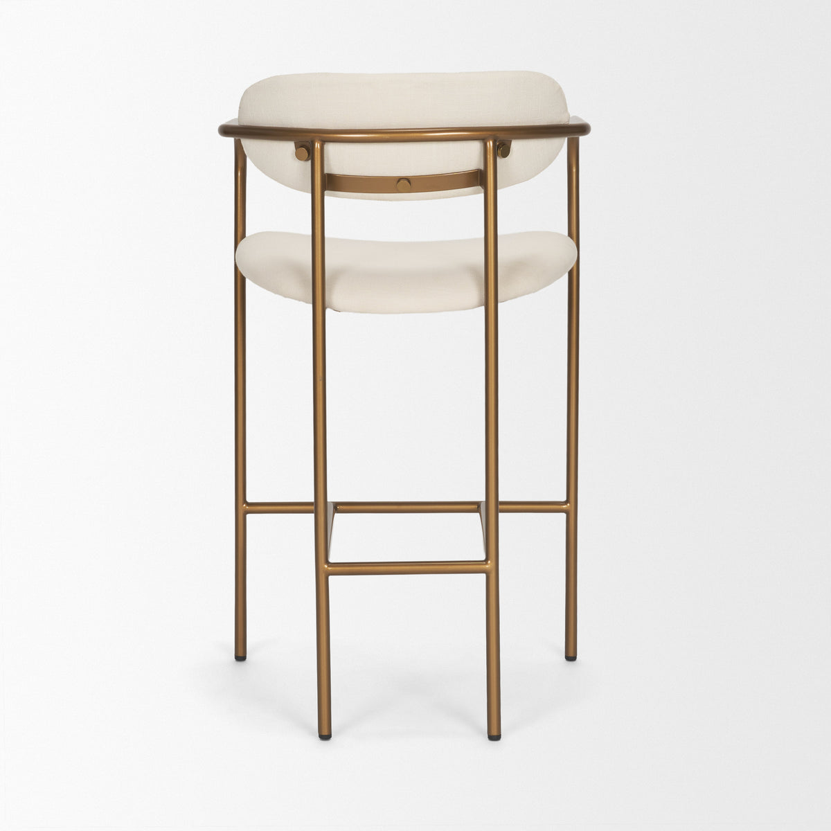Parker Fabric Seat Gold Metal Counter Stool-Bar Stools-DECOROLALA