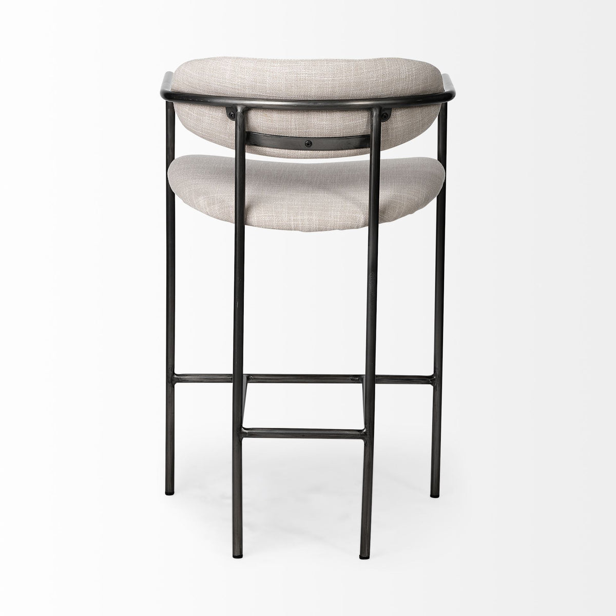 Parker Fabric Seat Gold Metal Counter Stool-Bar Stools-DECOROLALA