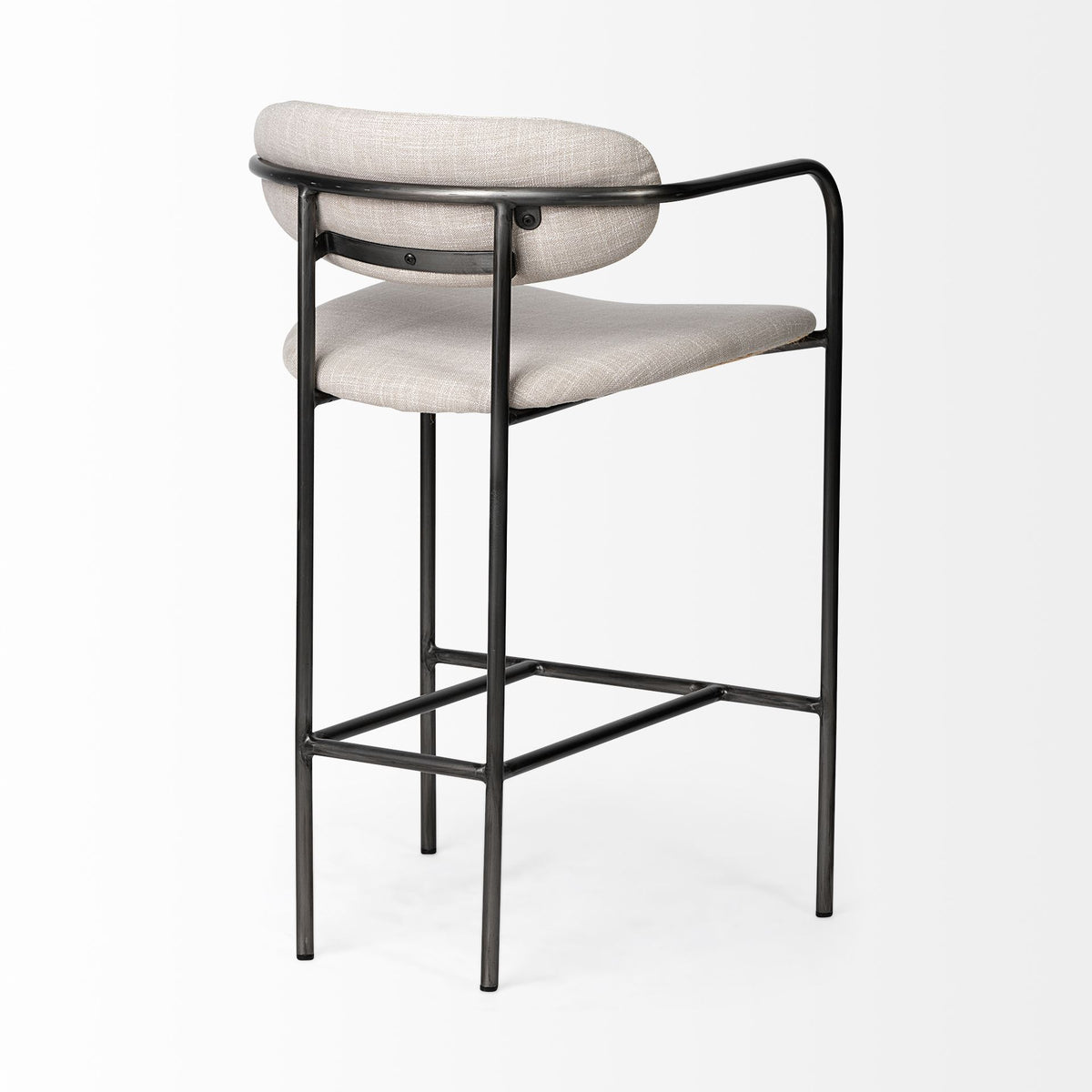 Parker Fabric Seat Gold Metal Counter Stool-Bar Stools-DECOROLALA