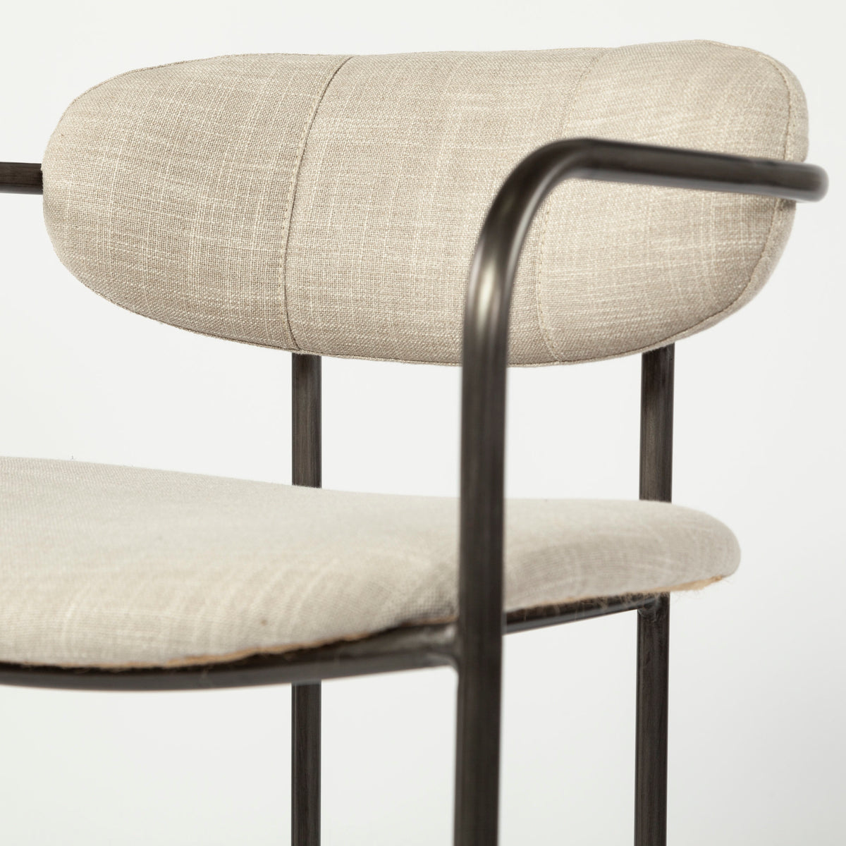 Parker Fabric Seat Gold Metal Counter Stool-Bar Stools-DECOROLALA