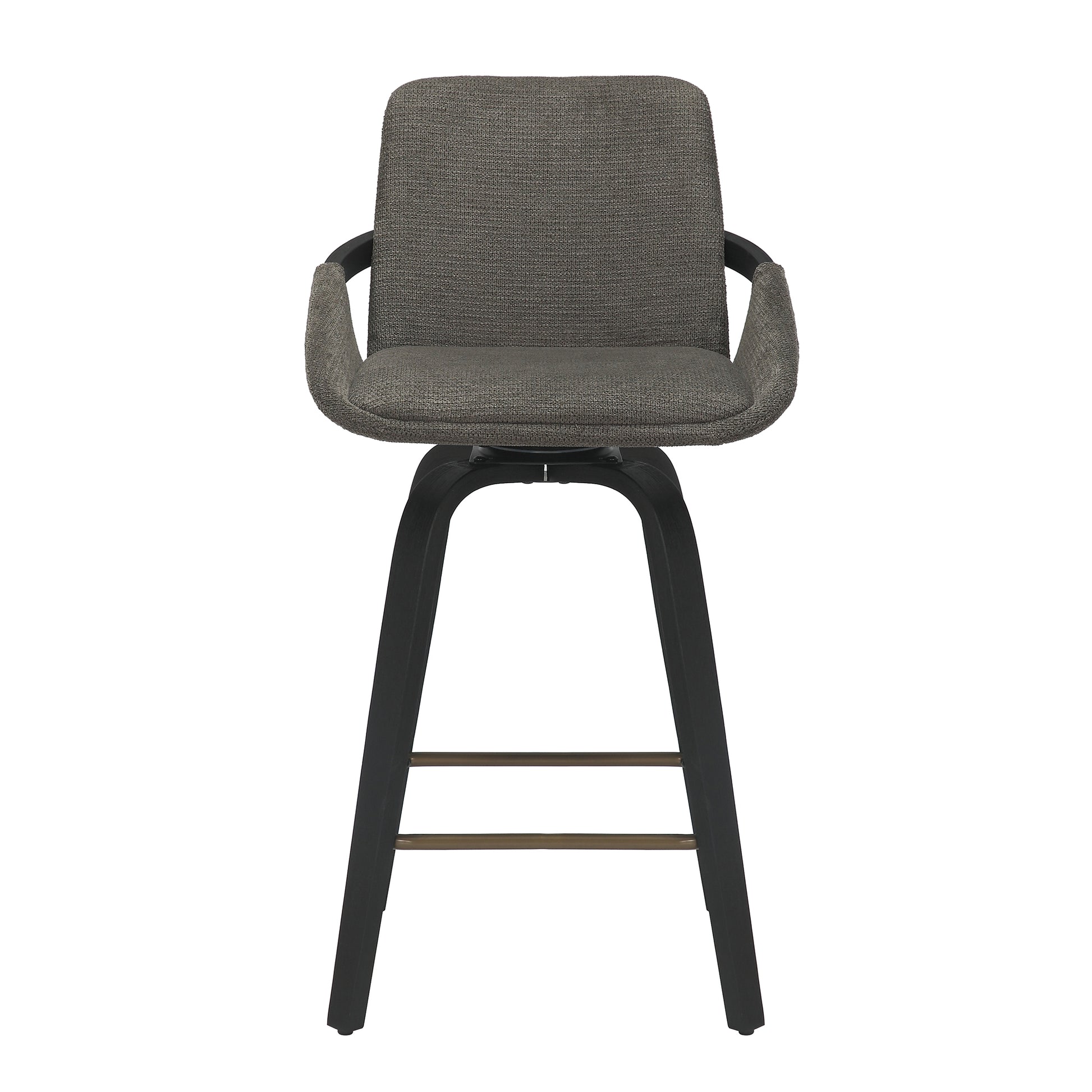 Parker Counter Stool - Charcoal Performance Fabric Swivel 26"-Stool-DECOROLALA