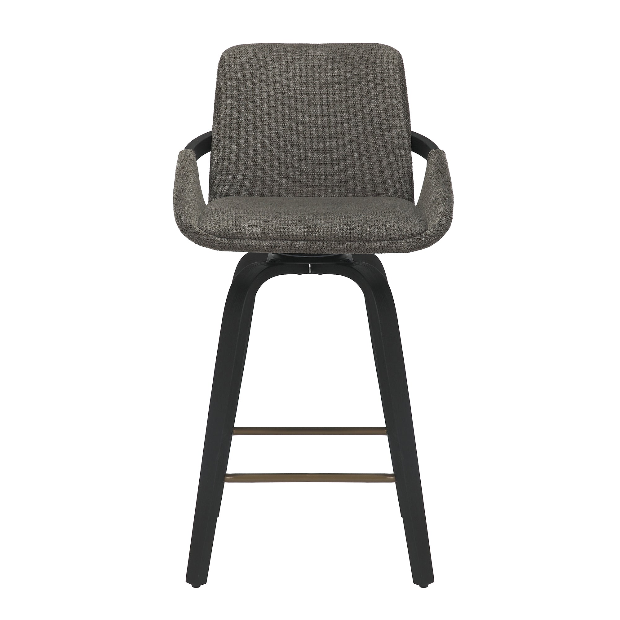 Parker Counter Stool - Charcoal Performance Fabric Swivel 26"-Stool-DECOROLALA