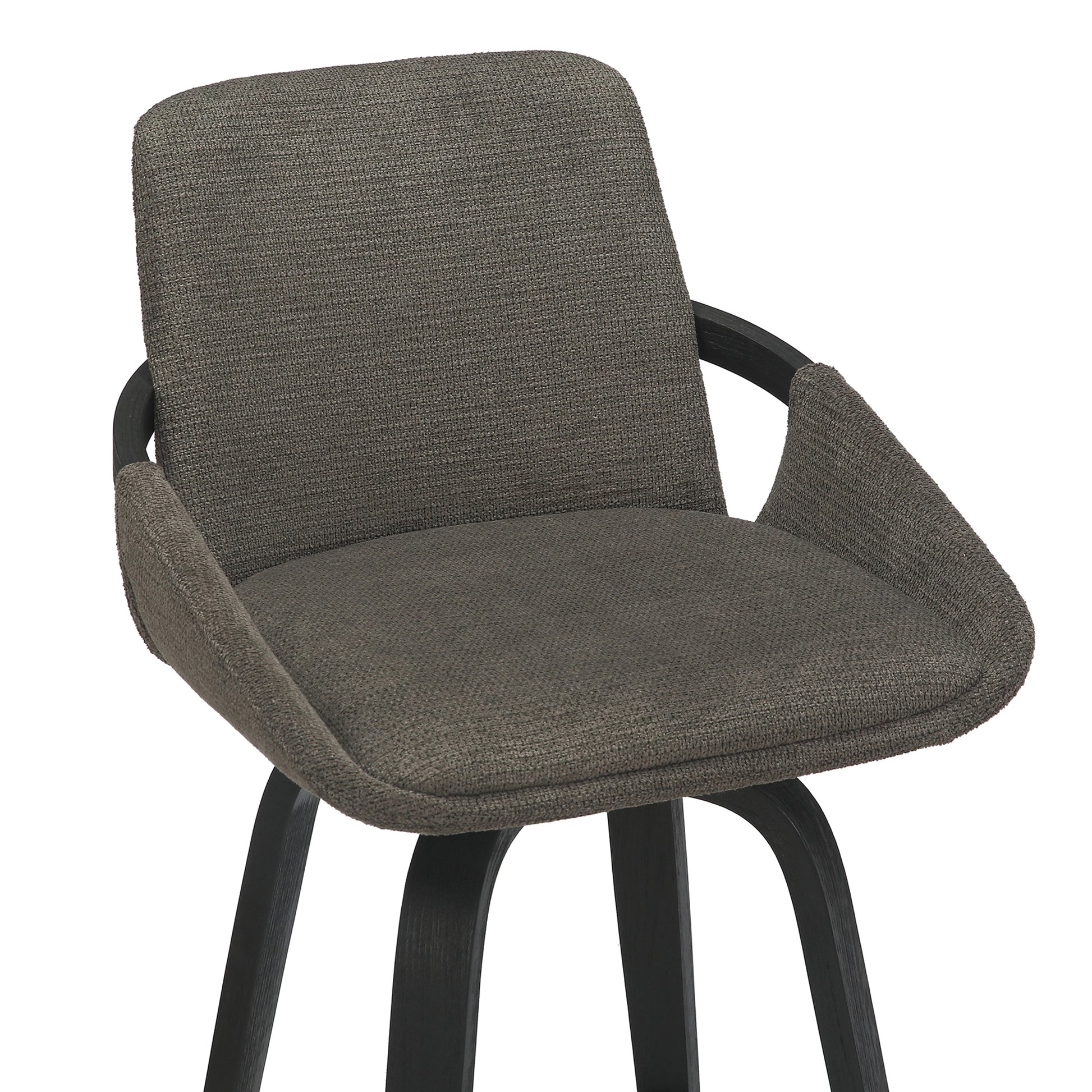Parker Counter Stool - Charcoal Performance Fabric Swivel 26"-Stool-DECOROLALA