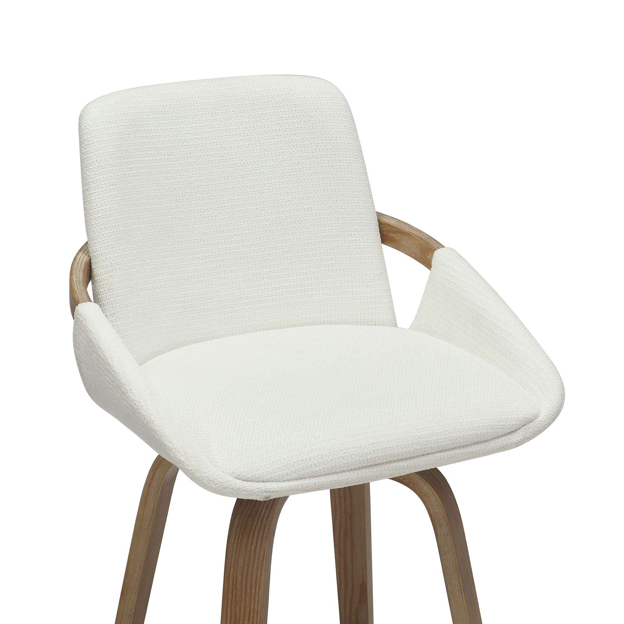 Parker Counter Stool - Ivory Swivel Mid-Century 26"-DECOROLALA