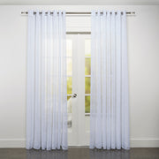 Parma Heavy Textured Linen Inspired Sheer Grommet Curtain 108"x 95"-Curtains-DECOROLALA