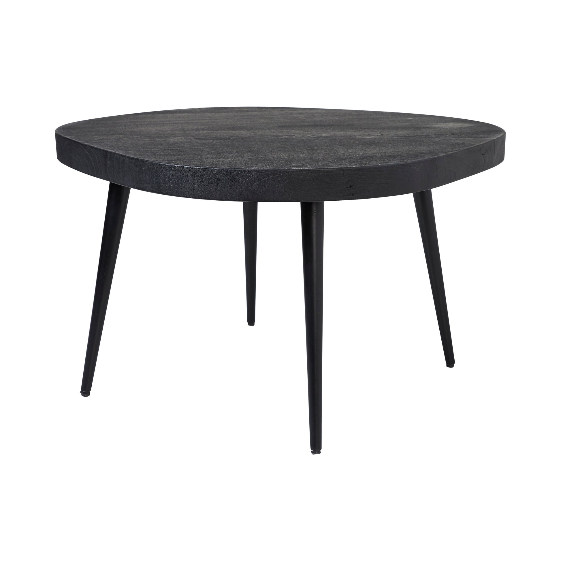 Parson Indoor Mango Wood Coffee Table, Matte Black-Coffee Table-DECOROLALA
