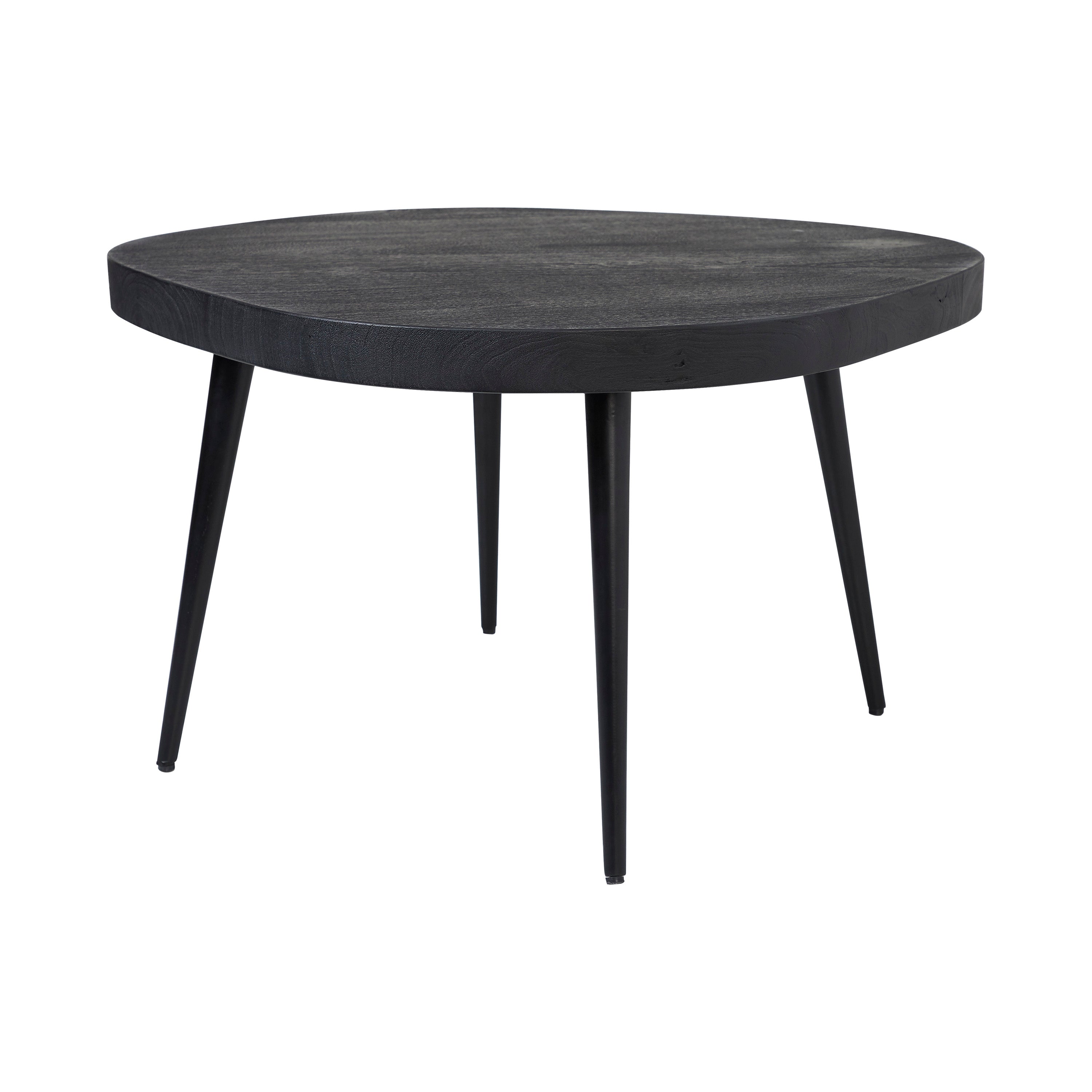 Parson Indoor Mango Wood Coffee Table, Matte Black-Coffee Table-DECOROLALA