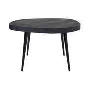 Parson Indoor Mango Wood Coffee Table, Matte Black-Coffee Table-DECOROLALA