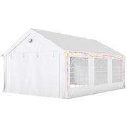 Party Tent 20x13 ft Gazebo - White 4 Sidewalls-DECOROLALA