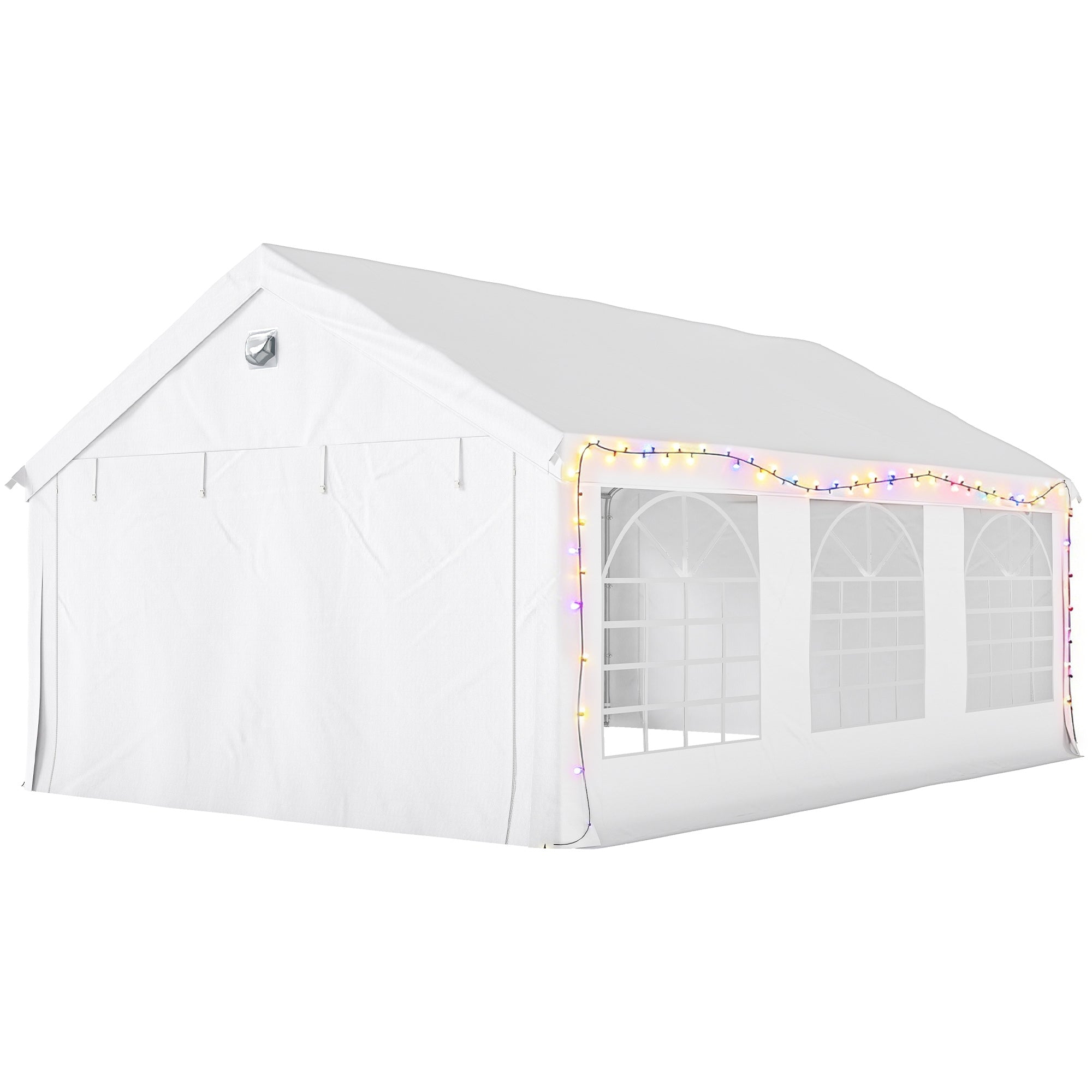 Party Tent 20x13 ft Gazebo - White 4 Sidewalls-DECOROLALA
