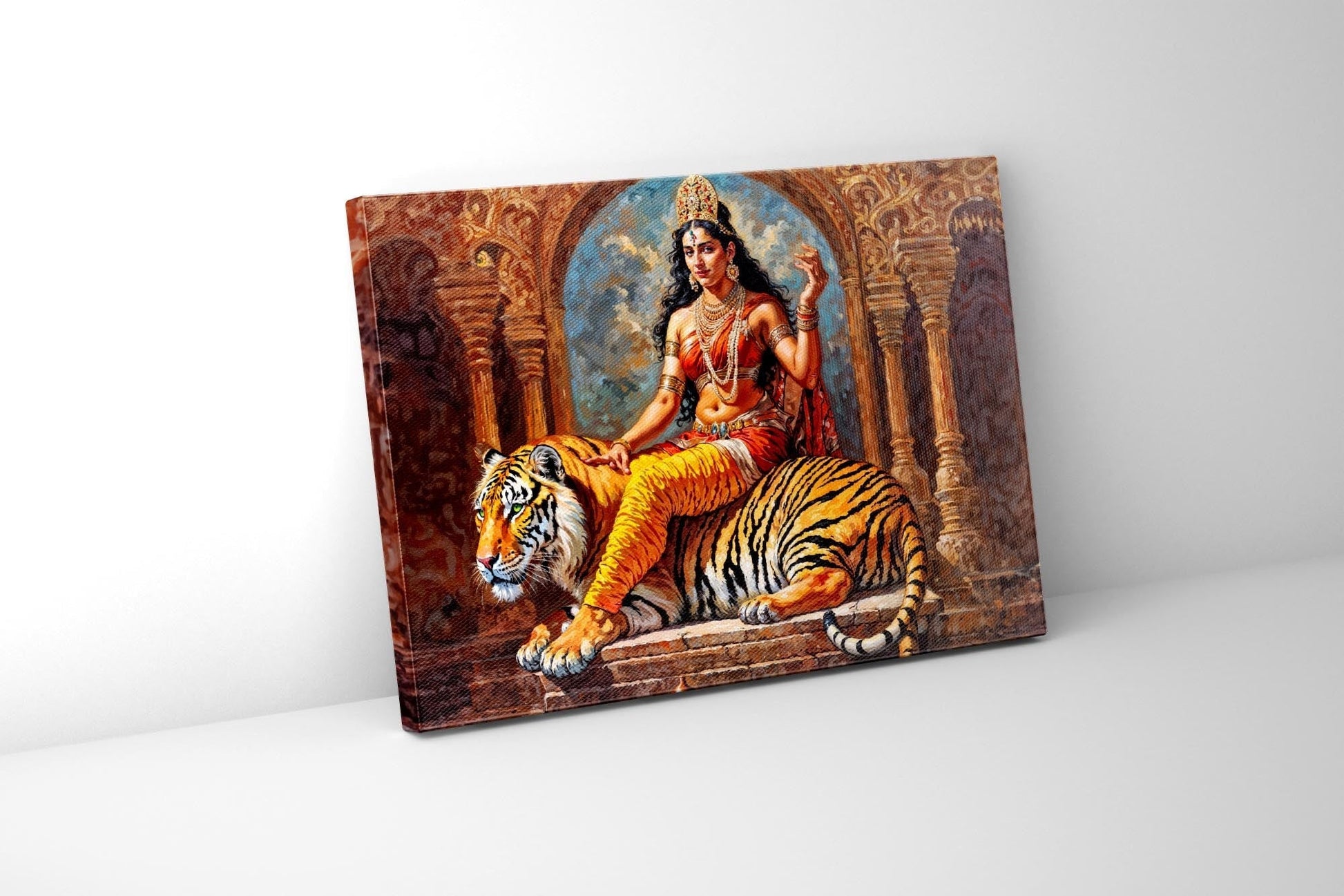 Parvati Canvas Wall Art 48x36 Inches-Canvas Print-DECOROLALA
