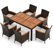 Patio Bundle: Outdoor Furniture Set+Patio Umbrella+Patio Swing+Bistro Set-Patio Furniture Sets-DECOROLALA