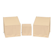 Patio Furniture Covers Waterproof Outdoor Conversation Covers for 3 Pieces Bistro Set-Beige-Outdoor Furniture Accessories-DECOROLALA