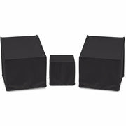 Patio Furniture Covers Waterproof Outdoor Conversation Covers for 3 Pieces Bistro Set-Black-Outdoor Furniture Accessories-DECOROLALA