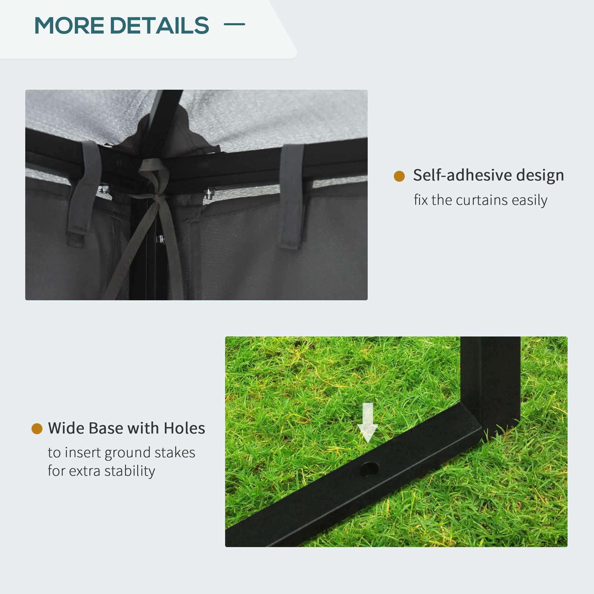 Patio Gazebo 10x10 ft Double-Roof Dark Grey-DECOROLALA