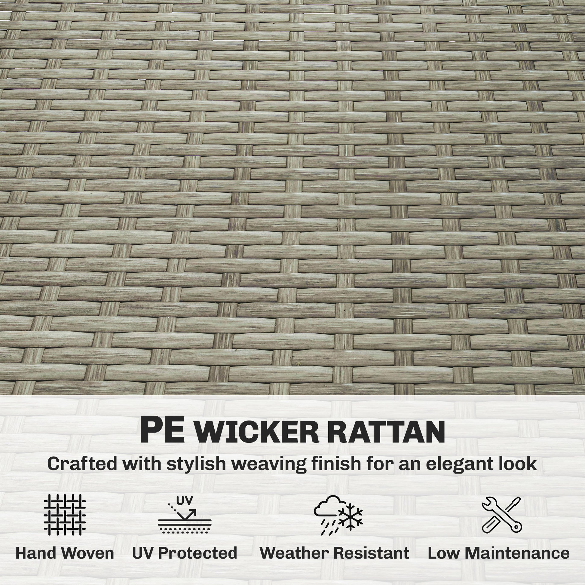 Patio Swivel Chair Set of 2 - PE Rattan Cream White-DECOROLALA