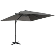 Patio Umbrella 9ft Square, Dark Grey, Aluminum Frame, Tilt, 360¡ Rotation-DECOROLALA