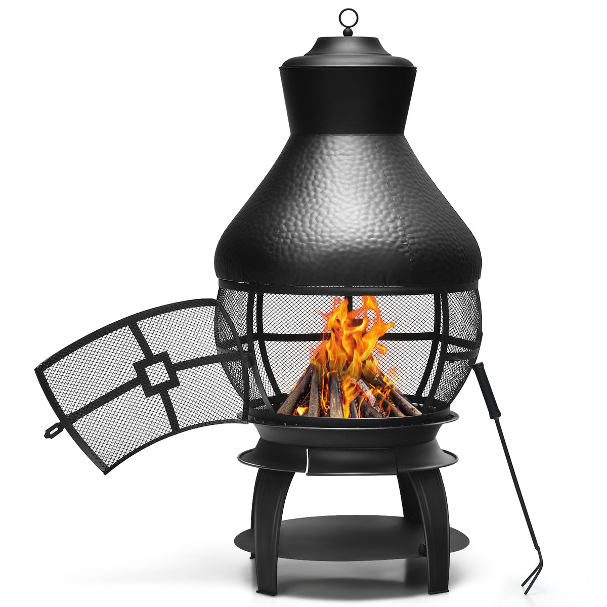 Patio Wood Burning Chimneys Fireplace-Fire Pits-DECOROLALA