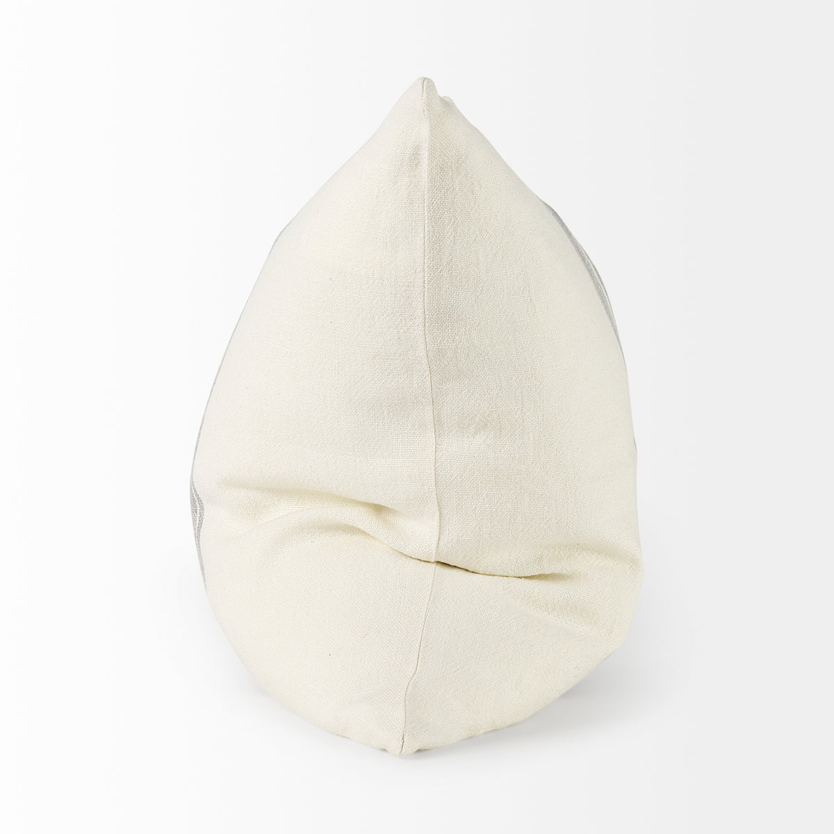 Patrice Cream Gray Striped Pillow with Filler (min order qty 2)-Decorative Pillows-DECOROLALA